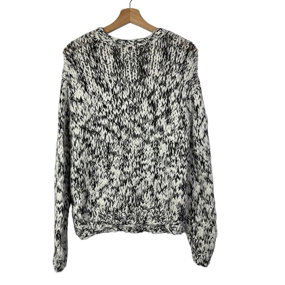 MINKPINK Harris White & Black Speck Printed Crewneck Sweater XS - Picture 4 of 6